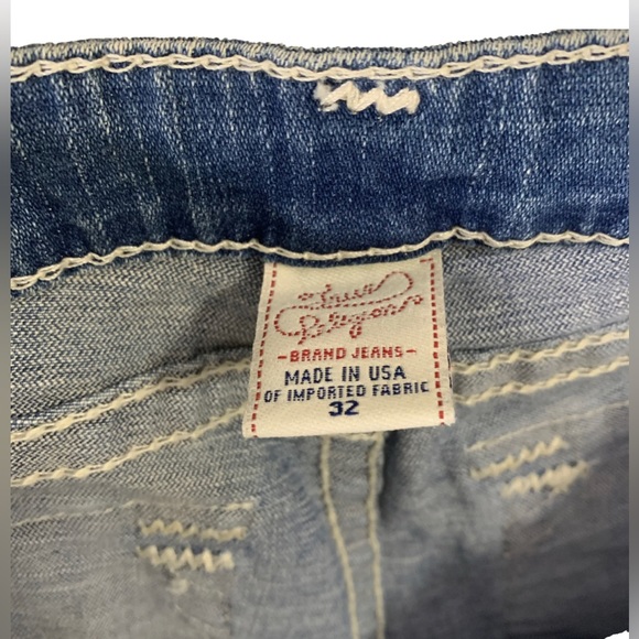 Authentic True Religion Joey Big T Flair Leg Women’s 32x29 Blue Jeans Low Rise - Picture 4 of 12